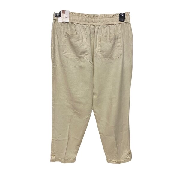 Rewash Womens Linen Pants With Drawstring Waist & Pockets M NWT - Picture 4 of 7